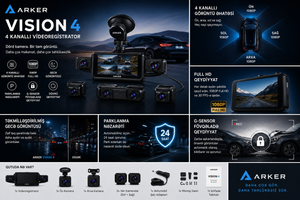 Arker Vision 4 — 4 Kanallı Full HD Videoregistrator